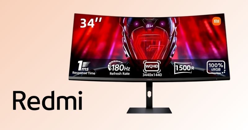 Xiaomi Launches 34 Inch 180Hz Curved Display Gaming Monitor