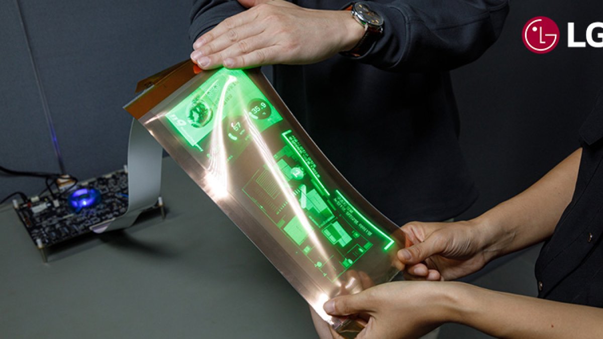 LG introduced the world's first stretchable display, you will be able to stretch like rubber.