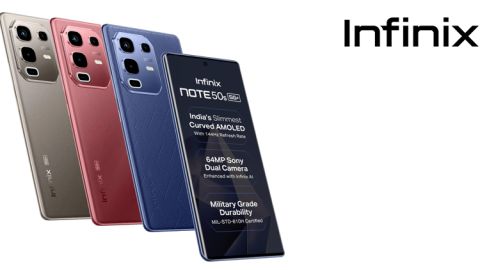 Infinix NOTE 50s 5G+ with 5500mAh battery, 144Hz curved AMOLED screen and 64MP camera launched for Rs 14,999