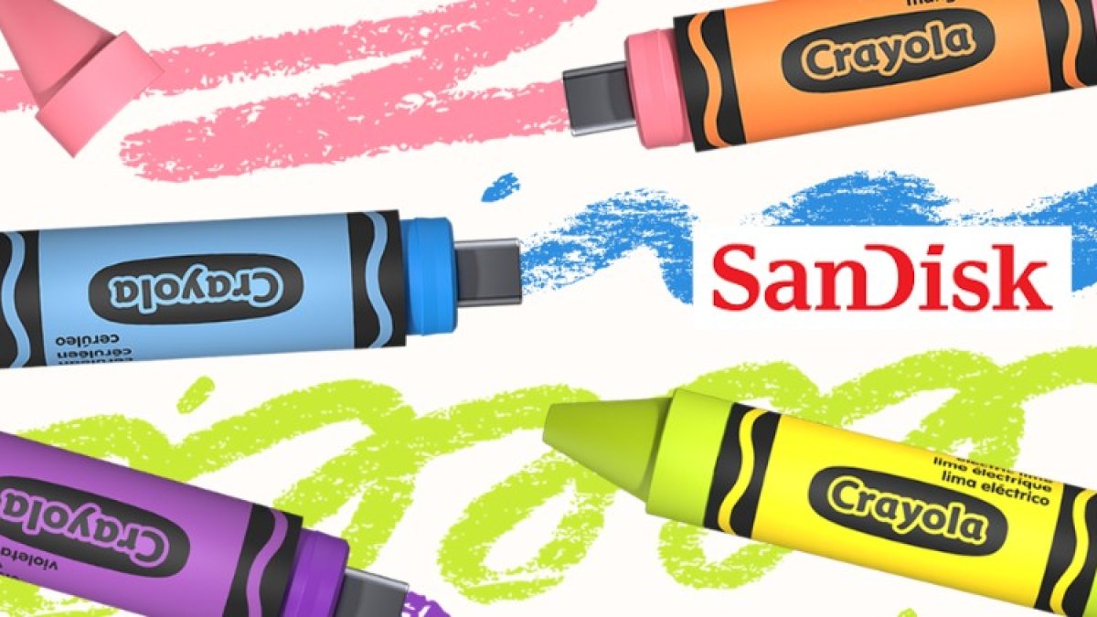 A Pen Drive That Looks Like a Child's Crayon! SanDisk Crayola USB-C Launched in India